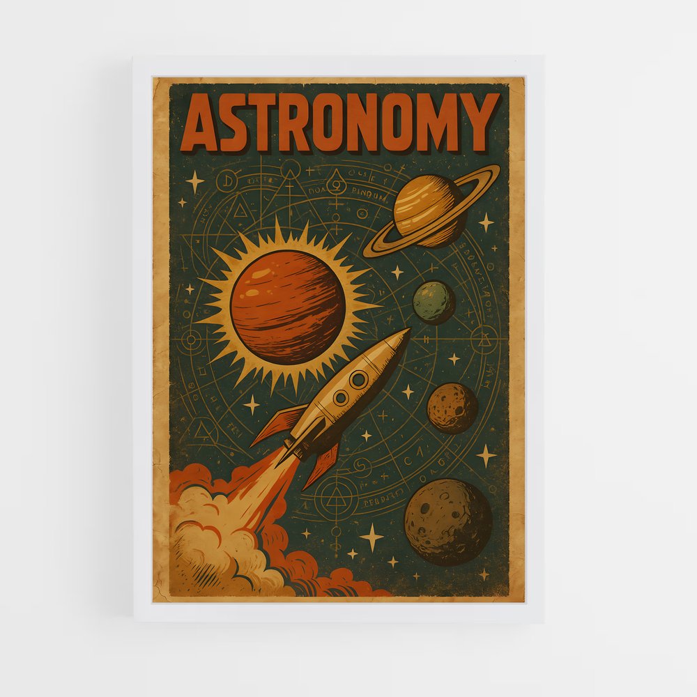 Poster Retro espace captivant – affiche Espace rétro (vue 3)